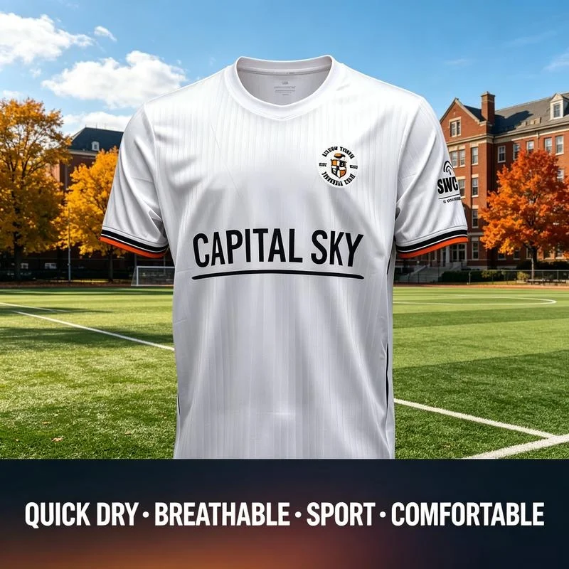 26-27 England Luton Town FC Fußballtrikot, Unisex, schnelltrocknend, atmungsaktiv, Sport-T-Shirt, Sommermode, Streetwear, für Eltern und Kinder. – Detail 3