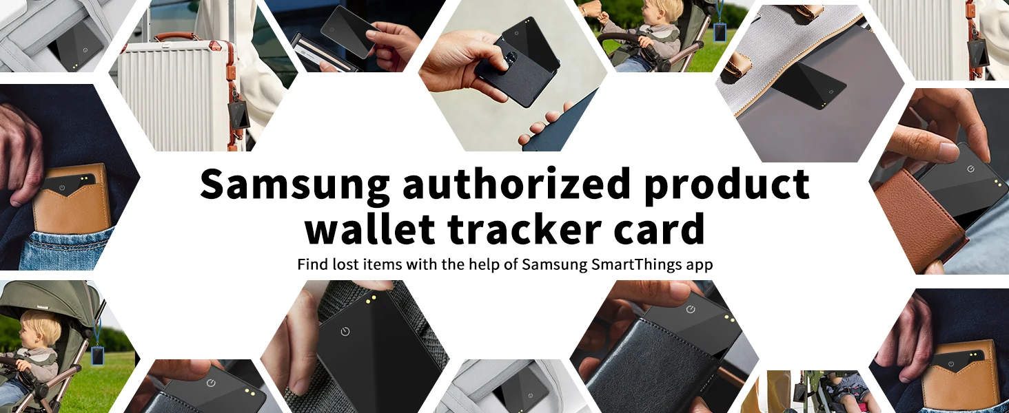 Micflip Bluetooth Wallet Tracker Card for Samsung Galaxy Smart Tag 2 Tracking Locator Item Finder Works with Samsung SmartThings