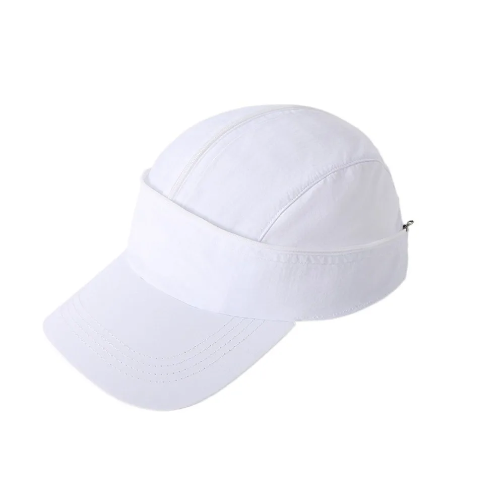 

Breathable Solid Color Sunscreen Baseball Hat Quick Dry Removable Women Sun Hat UV Protection Ponytail Hat Empty Top Hat Summer