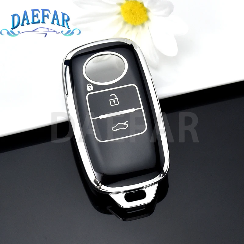 3 Buttons Tpu Car Key Cover Case Protection Skin Shell Holder for Perodua Toyota RAIZE for Daihatsu Rocky Fob Key Accessories