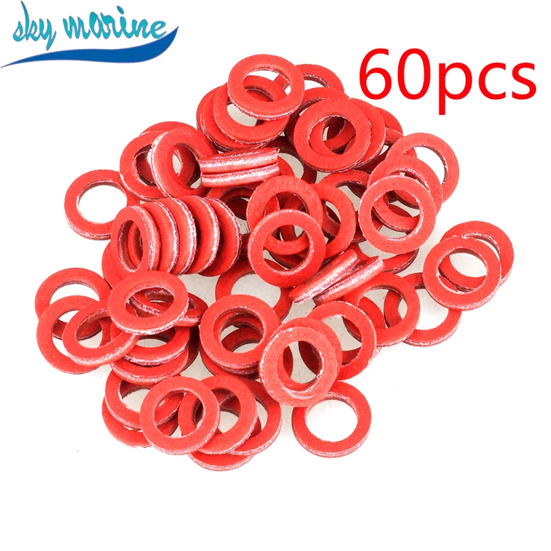 New 60pcs 332-60006-0 Red Seal Gasket Lower Casing for Yamaha Hidea Outboard Motor Engine Parts Boat Motor 332-60006 90430-08020