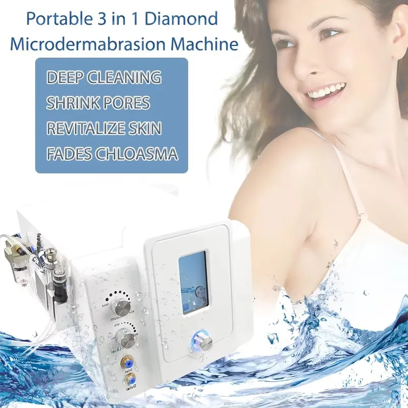 Hydro Diamond Microdermabrasion 3 In 1 Facials Machine Oxygen Jet Aqua Peeling Hydro Beauty Facial Machine