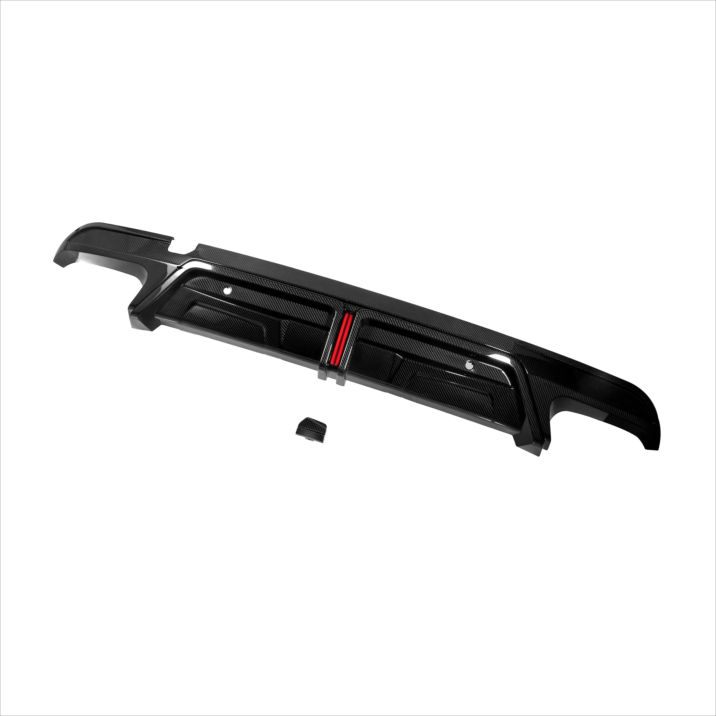 

SQ Style Rear Diffuser 100% Dry Carbon Fiber Bumper Diffuser Lip With LED Light for X5M F95 X6M F96 2020+ Rear Diffuser