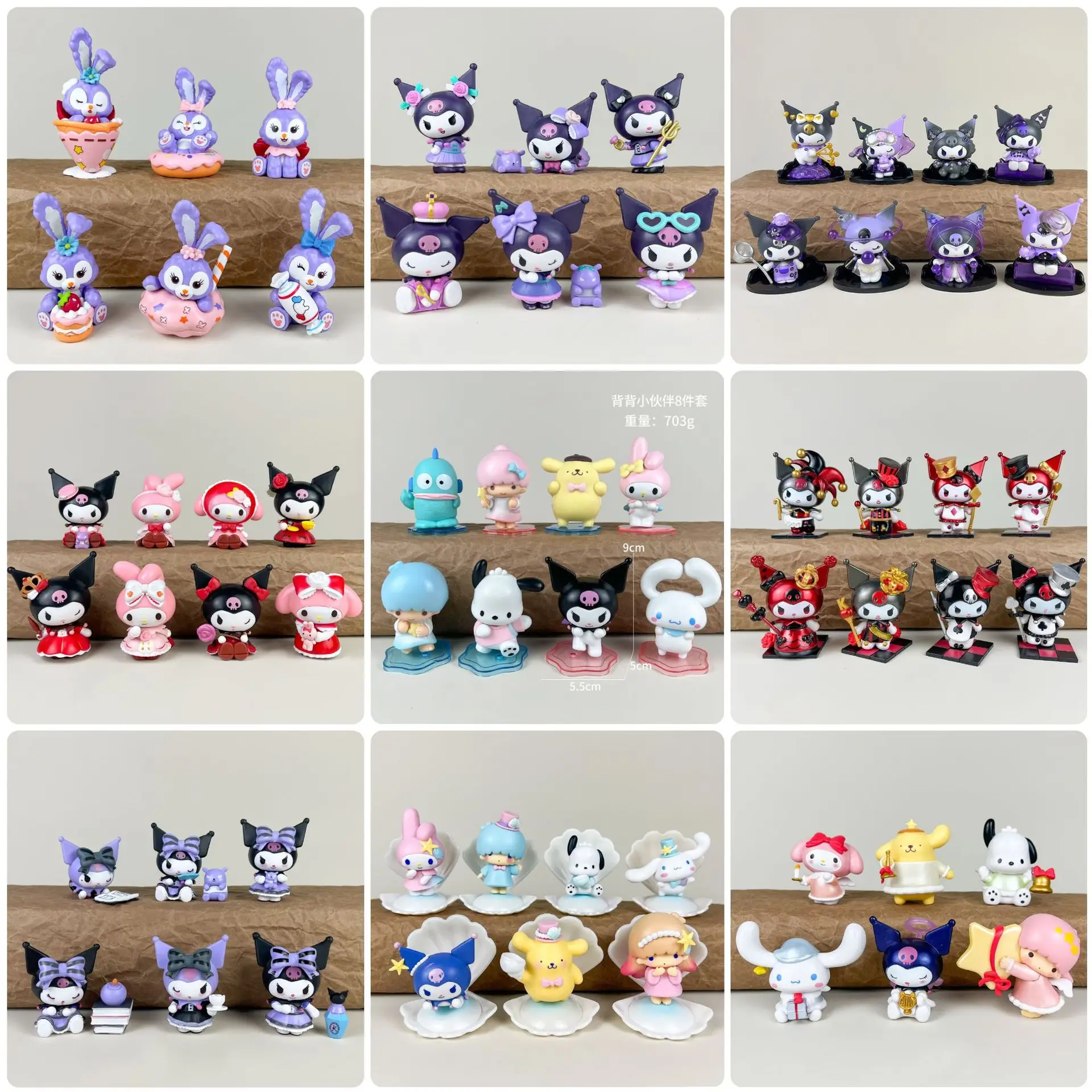 Miniso Pochacco Model Doll Pochacco Action Anime Figures Flower and Youth Series Doll Toys Esports Room Desktop Ornaments Gifts