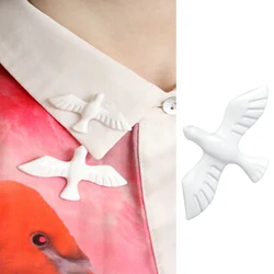 New Trendy Swallow Brooch Acrylic Vintage White Peace Dove Animal Birds Brooch Pin Fashion Jewelry Girl Accessories For Women