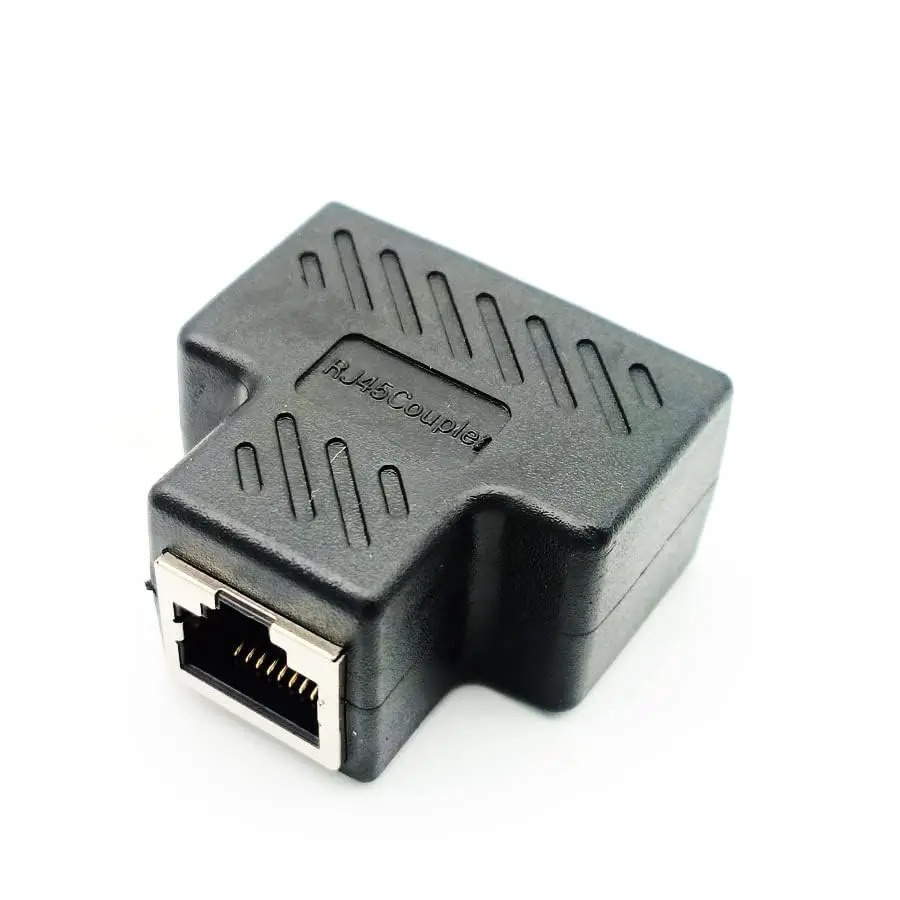 

RJ45 Splitter Adapter 1 to 2 Ways Dual Female Port Ethernet Line Cable Connector