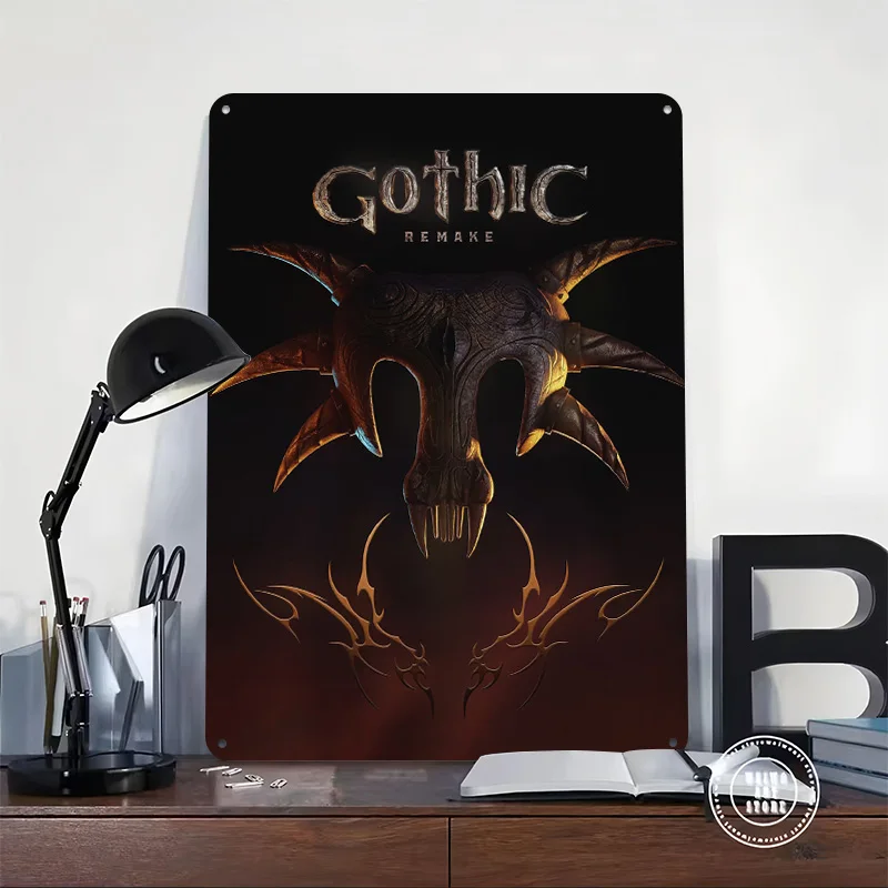 Gothic Remake Game Logo Metal Poster Perfect Gift for Fans Lovers Personalized Wall Art Metal Sign for Luxury Decoration Home