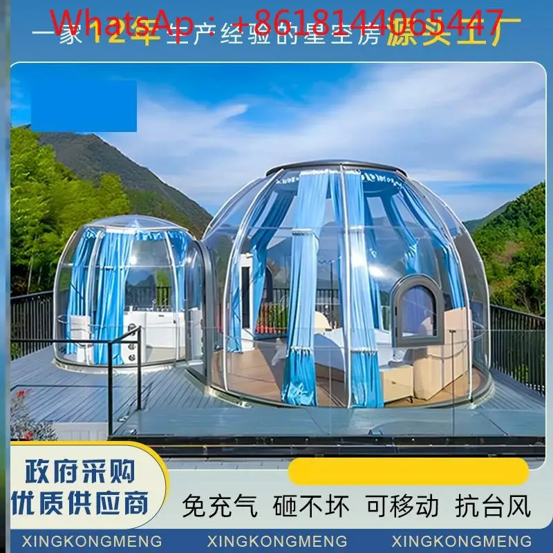 

Outdoor Transparent Round Restaurant Scenic Terrace Courtyard Sun Room Bubble House Star Room B & B Tourism