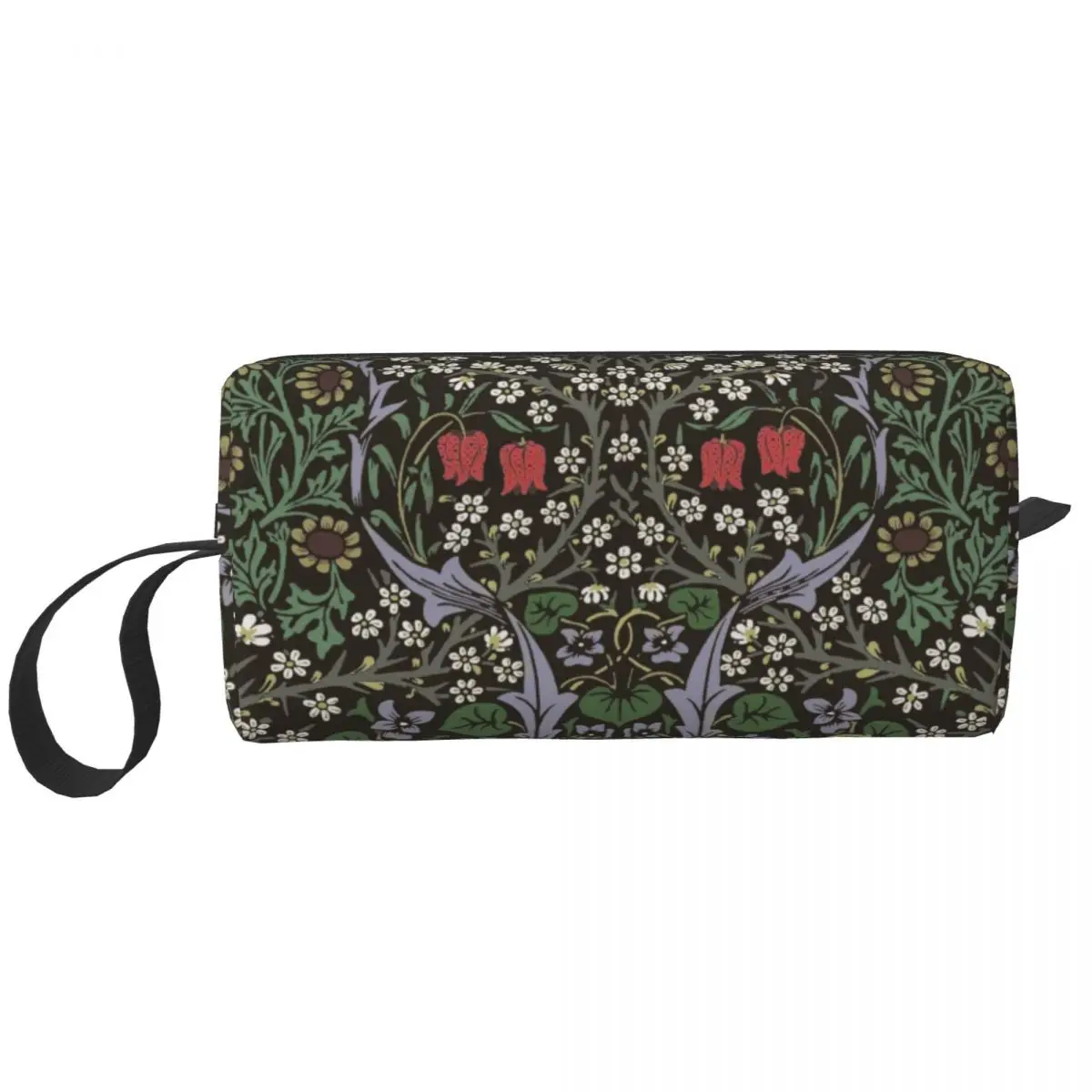 Custom William Morris Floral Plants Pattern Toiletry Bag for Bohochic Flowers Cosmetic Makeup Beauty Storage Dopp Kit Case