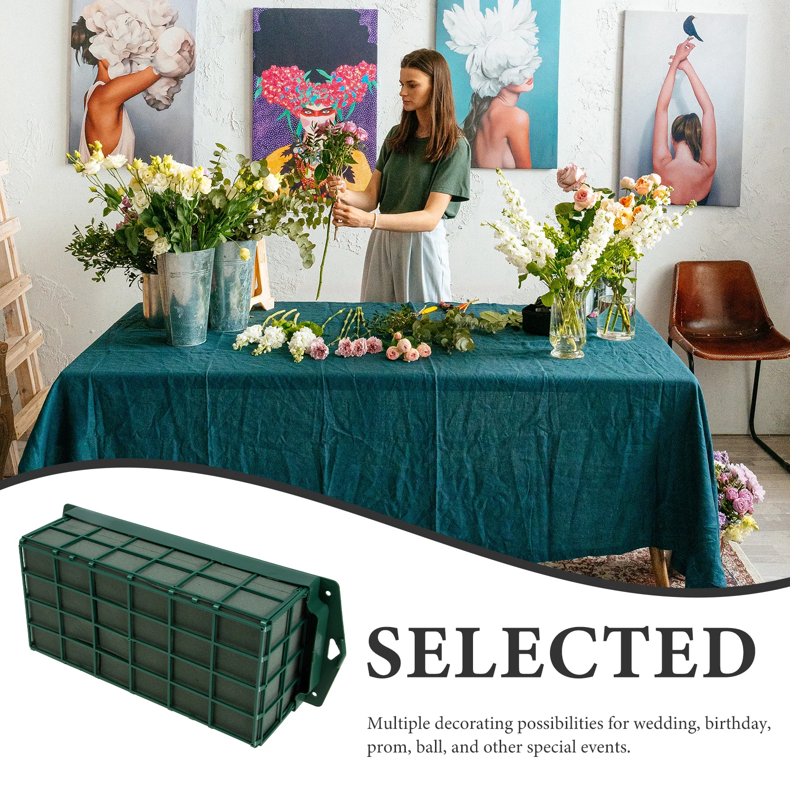 أداة تشكيلة الزهور قفص زهور مدمج خفيف الوزن للمناسبات الخاصة ديكور المنزل قفص زهور رغاوي الزهور