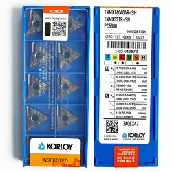 10 pz KORLOY 100% originale TNMX muslimab R-SH L-SH PC5300 tornio CNC albero taglio medio inserti per tornitura in metallo duro