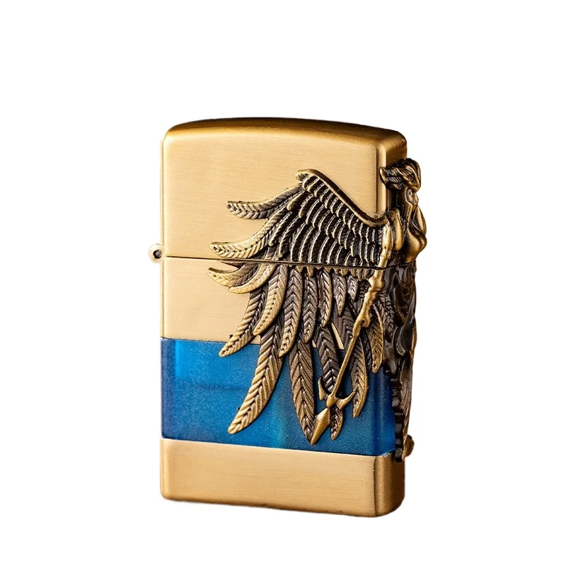 

Горячая новинка: Элитная классическая зажигалка с видимым воздушным окном и колесиком для зажигания, открытый пламя, мужской подарок, аксессуар для сигарет