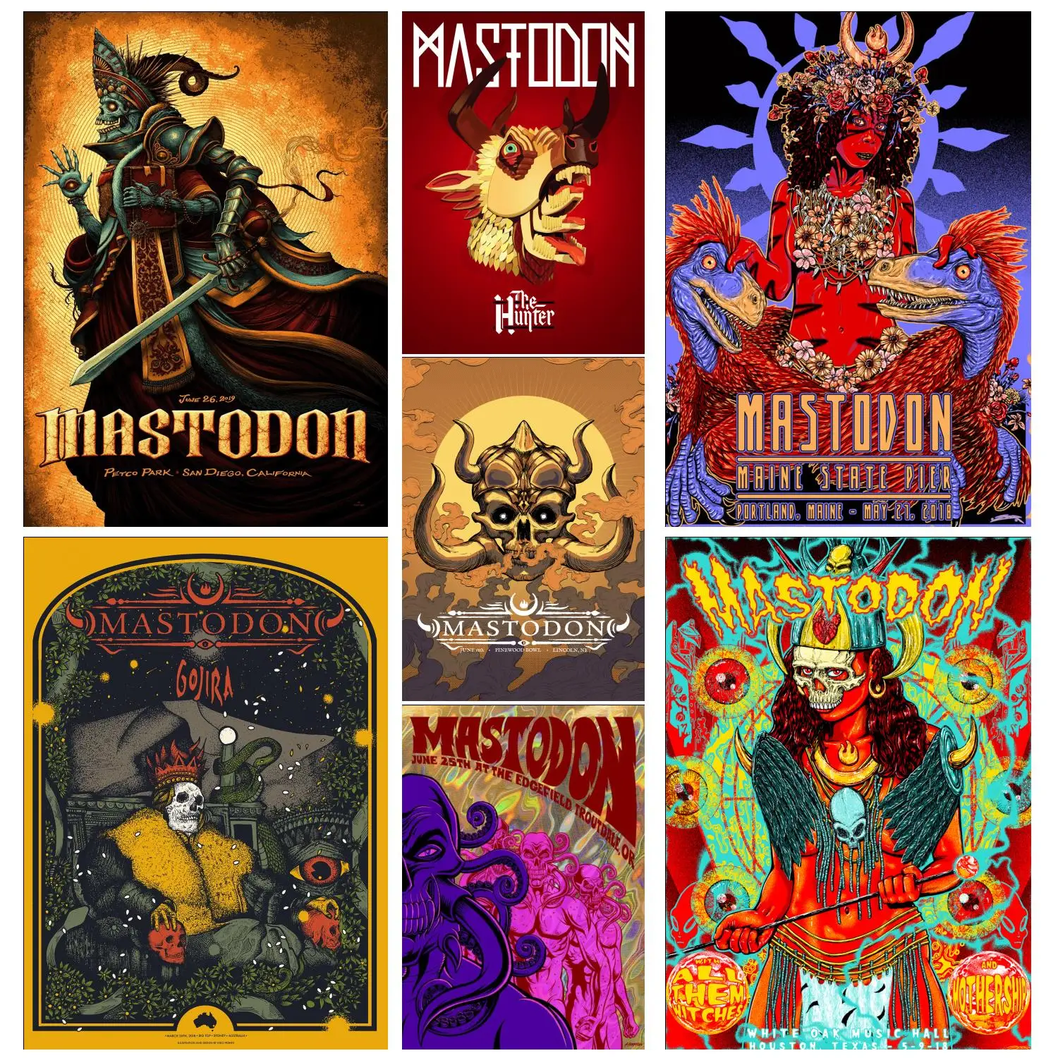

mastodon Anime Video Game Canvas Art Poster and Wall Art Picture Print Modern Family bedroom Decor Posters
