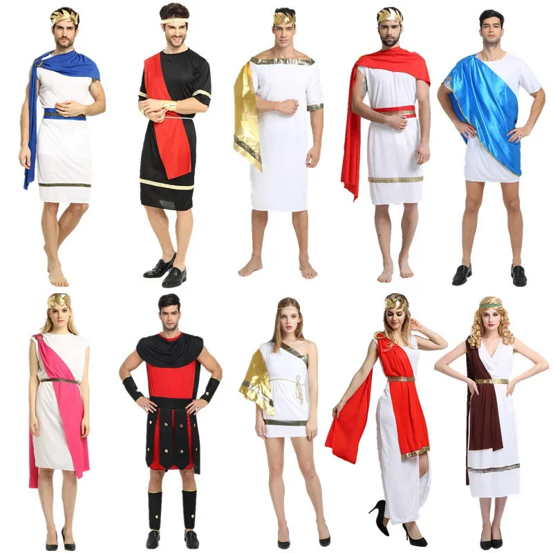 Robe de Barrage Sexy pour Adulte, Cosplay de Rome Acient, Vêtements de Performance d'Halloween, pour Garçons et Bol, pour Hommes et Femmes, pour Noël, 303