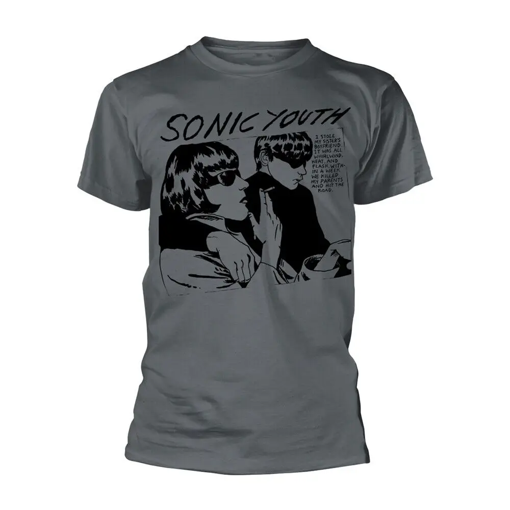 Sonic Youth Goo Album Cover Charcoal Grey T Shirt Small