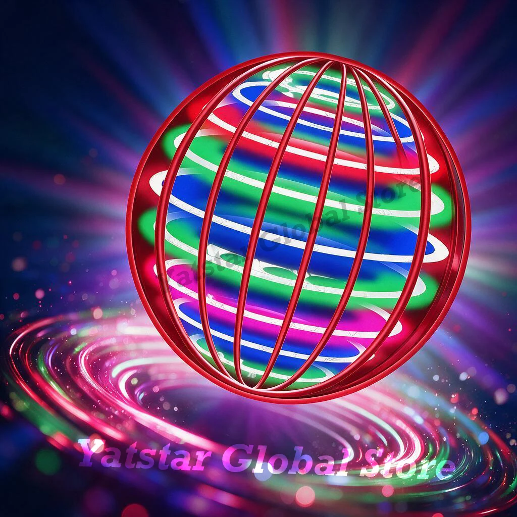 Magic Flying Spinner Ball LED Light Floating Auto Spin Orb Hand Controlled Mini Drone Luminous Sports Game Toy Gift for Kids Fun