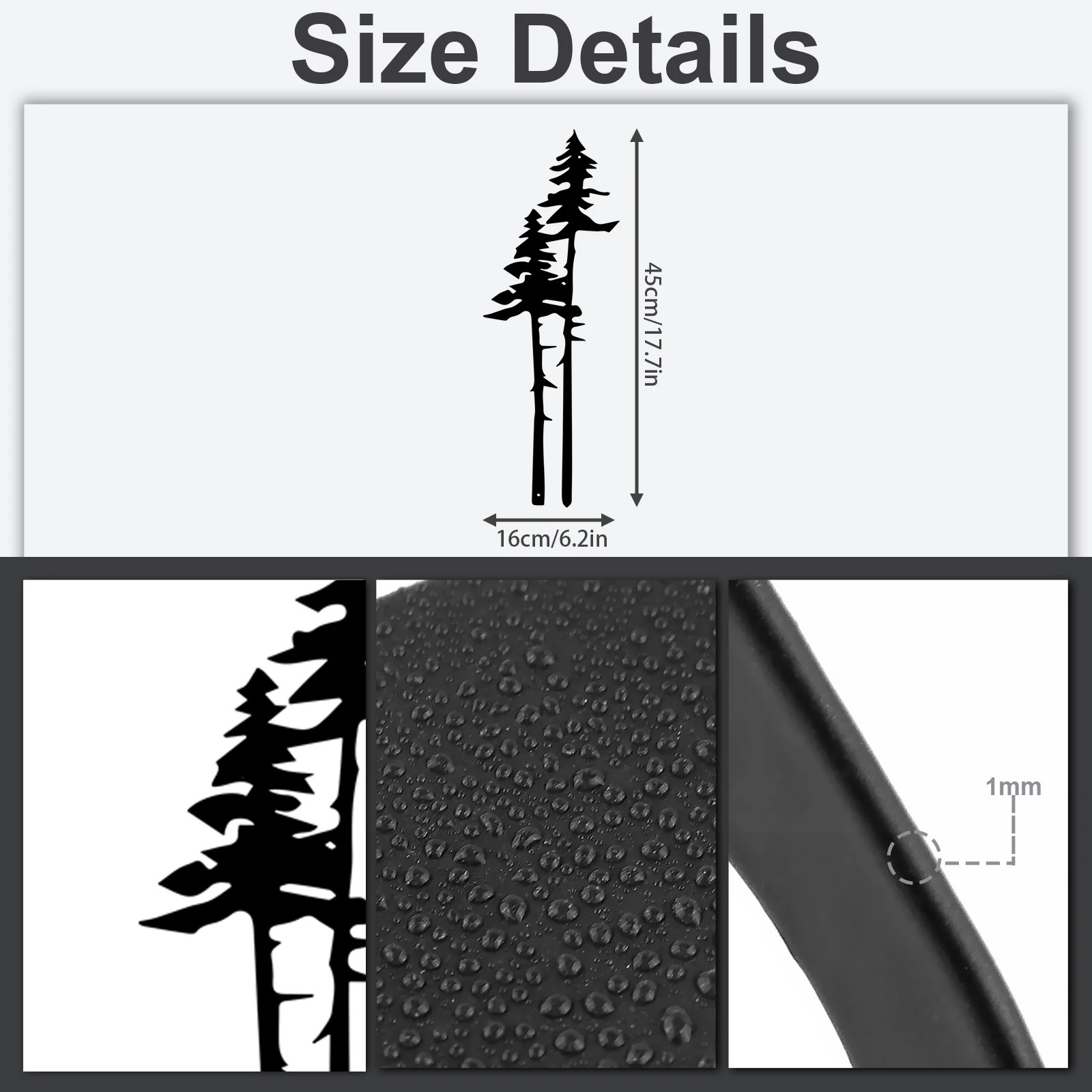

Pine Tree Forests Metal Wall Arts Wall Decoration Hanging Ornaments Iron Decorations 2025