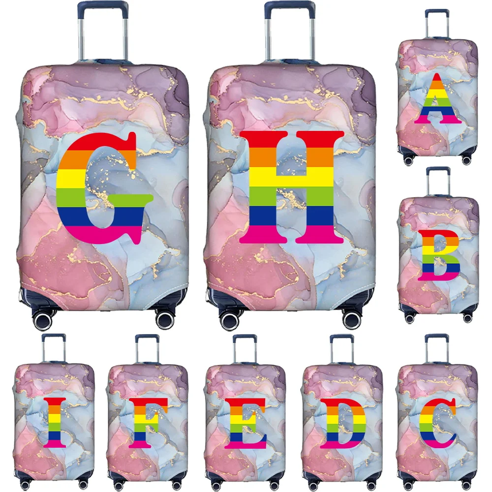 Outdoor Travel Suitcase Set Is Suitable for 18-32 Inch Dust Covers Travel Accessories Luggage Protection Covers Rainbow Printing