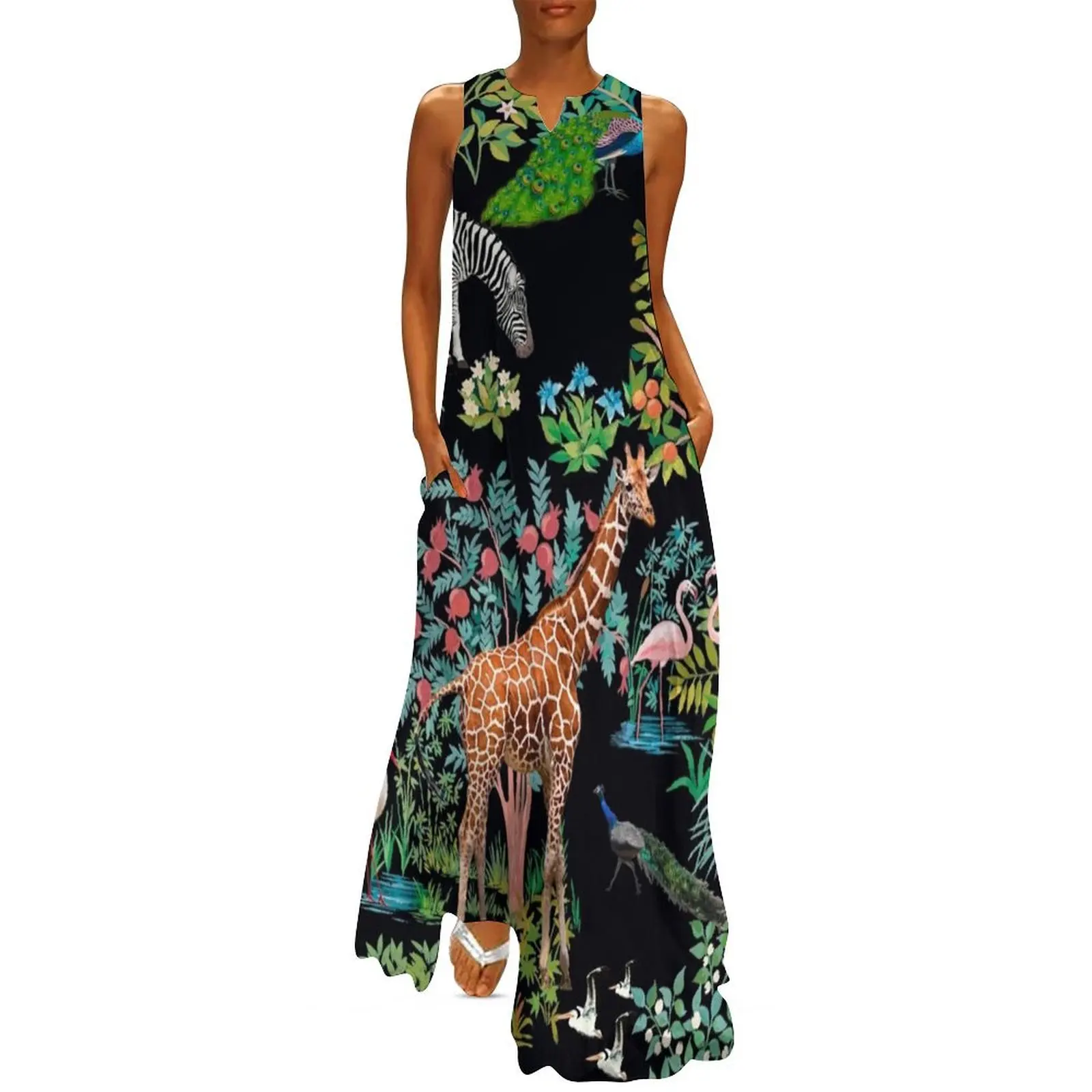 

Jungle Safari Pattern Long Dress Elegant gowns elegant and pretty women"s dresses summer dress women 2024