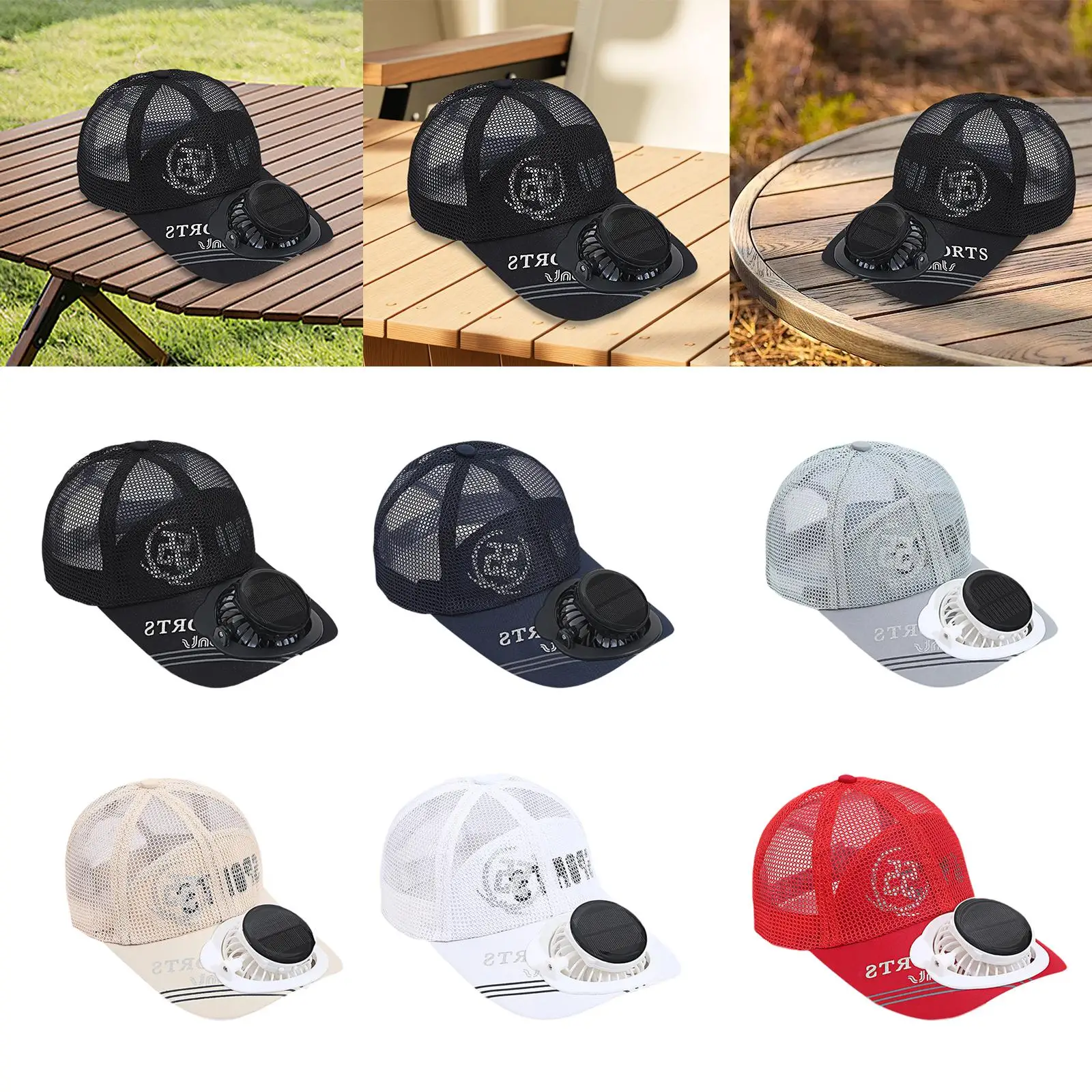 Sun Visor Hat with Fan Golf Cap Fan Visor Hat for Backpacking Travel Outdoor