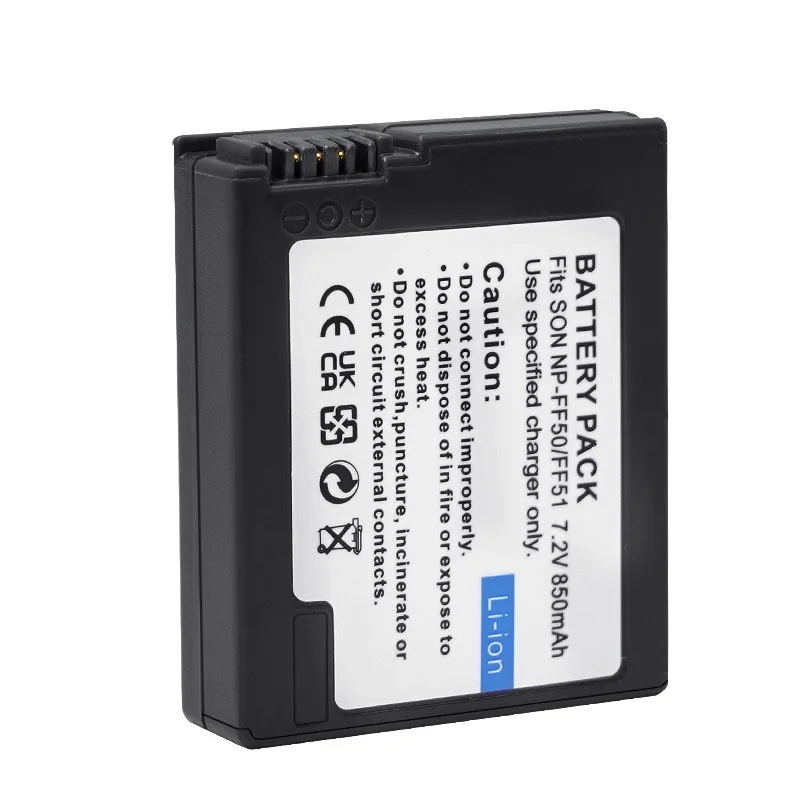 소니 IP200 IP220 카메라 배터리용 NP-FF50 NP-FF51 배터리 7.2V 850mAh 충전식 배터리 및 충전기