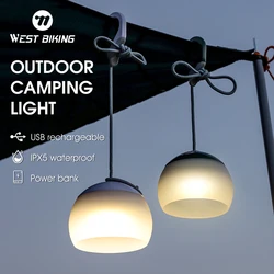 Luz de Camping portátil con gancho recargable por USB, linterna de Camping ajustable, luces de tienda impermeables para exteriores, lámpara de mesa de emergencia