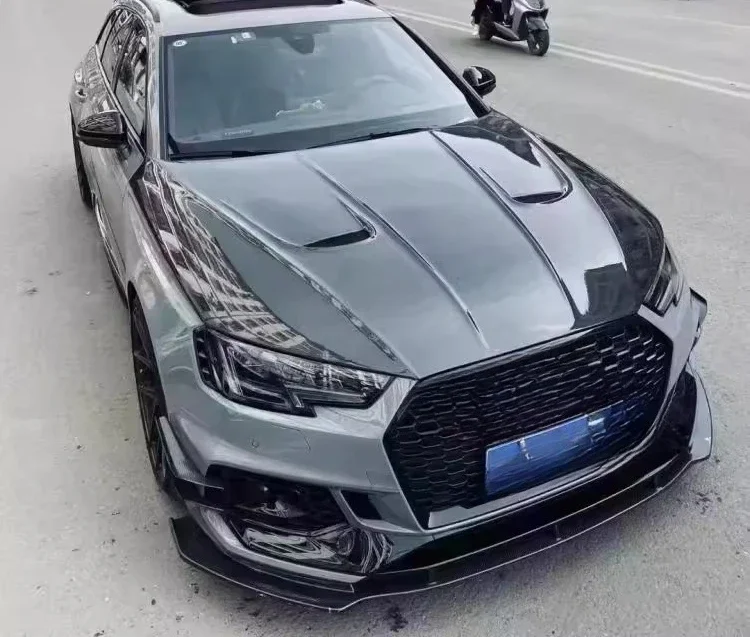 

For 17-24 Audi A4L S4 RS4 A5 S5 RS5 Modified Carbon Fiber Perforated Hood, Hood