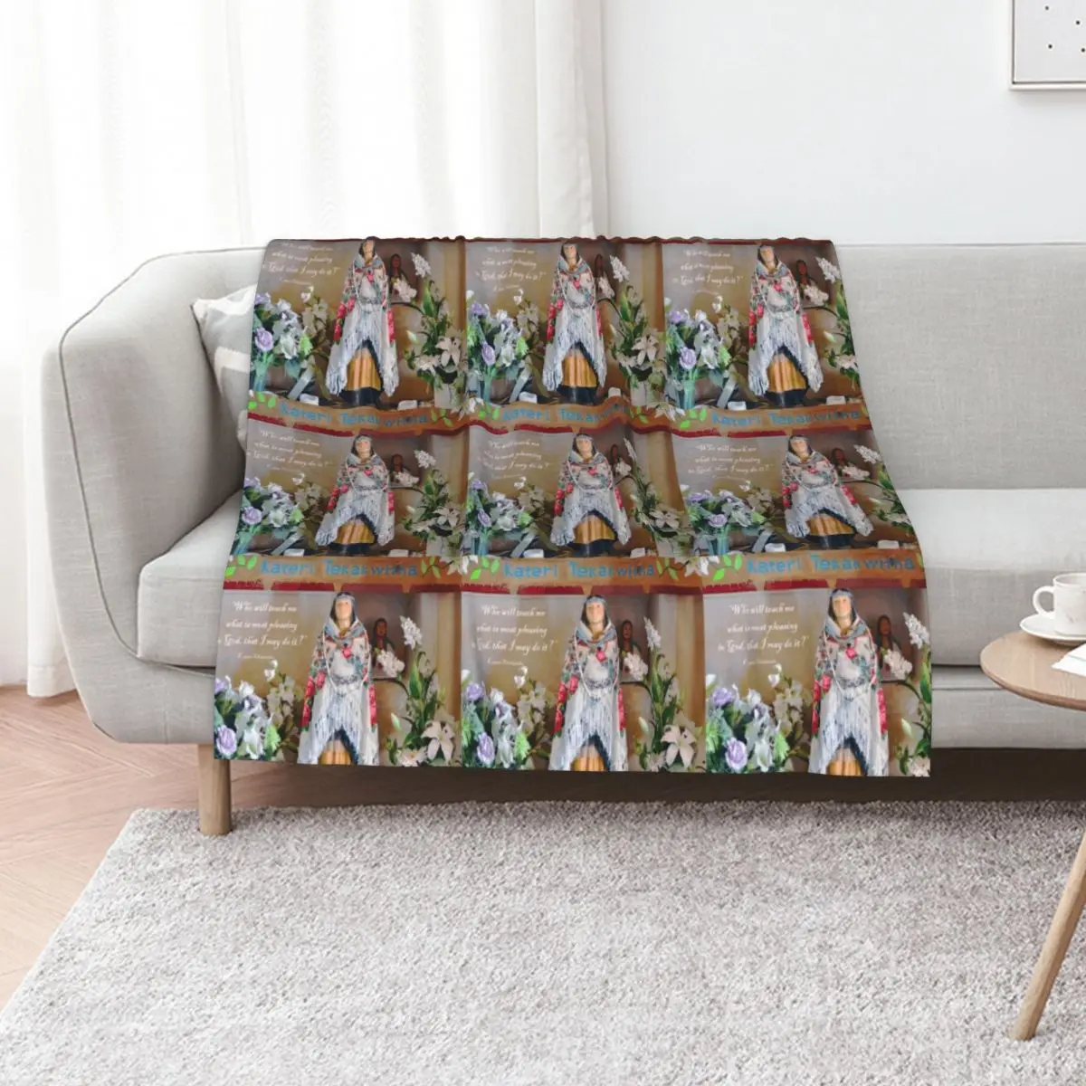Saint Kateri Tekakwitha Isleta Pueblo New Mexico Throw Blanket manga Thin Furrys Decoratives Soft Beds Blankets