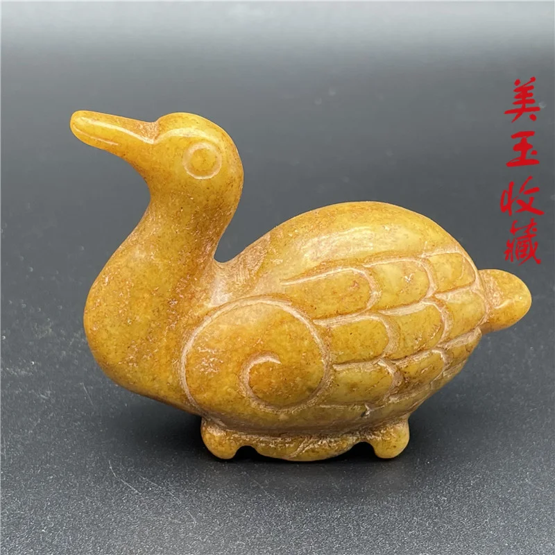 Warring States jade, Gao Dong Yubi, Xiuyu old object pendant, handle, duck pendant