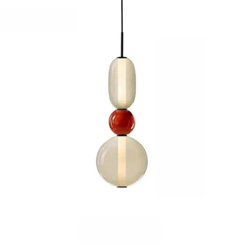 Modern Candy Glass Italian Hanging Lamp Colorful Pendant Light Chandelier for Loft Living Room Kitchen Restaurant Ceiling Decor