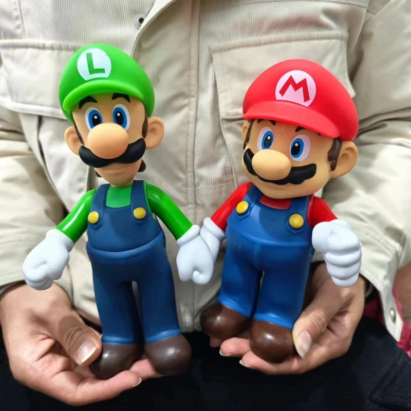 Figuras de Acción de Anime Super Mario Bros, Yoshi, Bowser, Luigi, Hermanos, Juguetes, Regalo de Cumpleaños para Niños, Muñeco Modelo, Regalo de Navidad