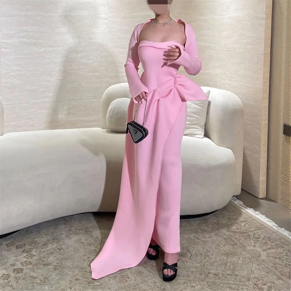 

ROYET Square Neck Mermaid Abra Evening Dress Ankle Length Prom Gown Customized Woman Sweep Train Party Dress New 2025
