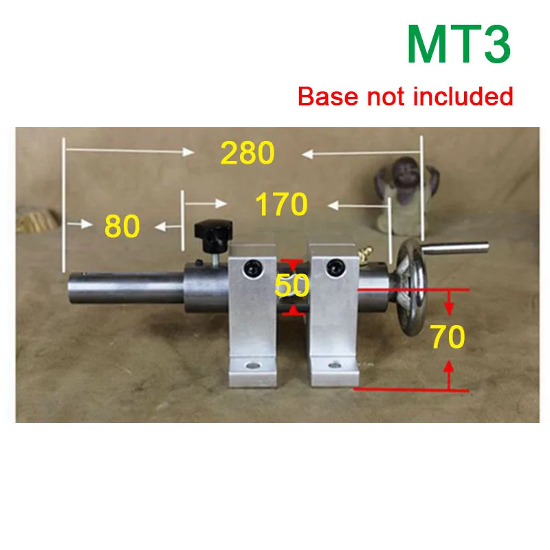 Imagem -05 - Tailstock Torno Madeira Torno do Corpo Rodada Talão de Madeira Máquina de Gravura do Jade Wenwan Máquinas de Metal Mt2 Mt3