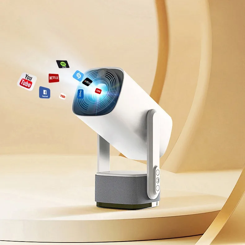 

K2 Cross-border 4K WiFi HD Android Smart Outdoor Projector New Portable Built-in Battery Mini Size 3D Features LCD Business US