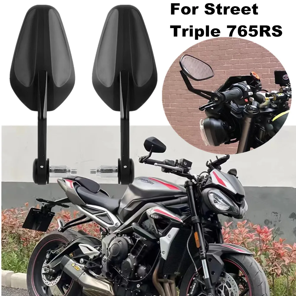 Motorcycle Handlebar Mirror Modified Rearview Mirror For Street Triple 765RS Triple 765S Triple 765R 2021-2024