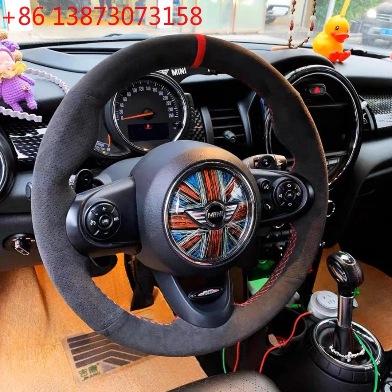 

Hand-stitched Suede&leather Full Coverage Car Steering Wheel Cover for Mini Cooper S JCW F54 F55 F56 F57 F60 Countryman