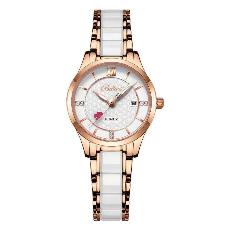 

New Ceramic Strap Quartz Watch Dropshipping Best-Seller on Douyin Fashion Trendy Unique Waterproof Women's Watch