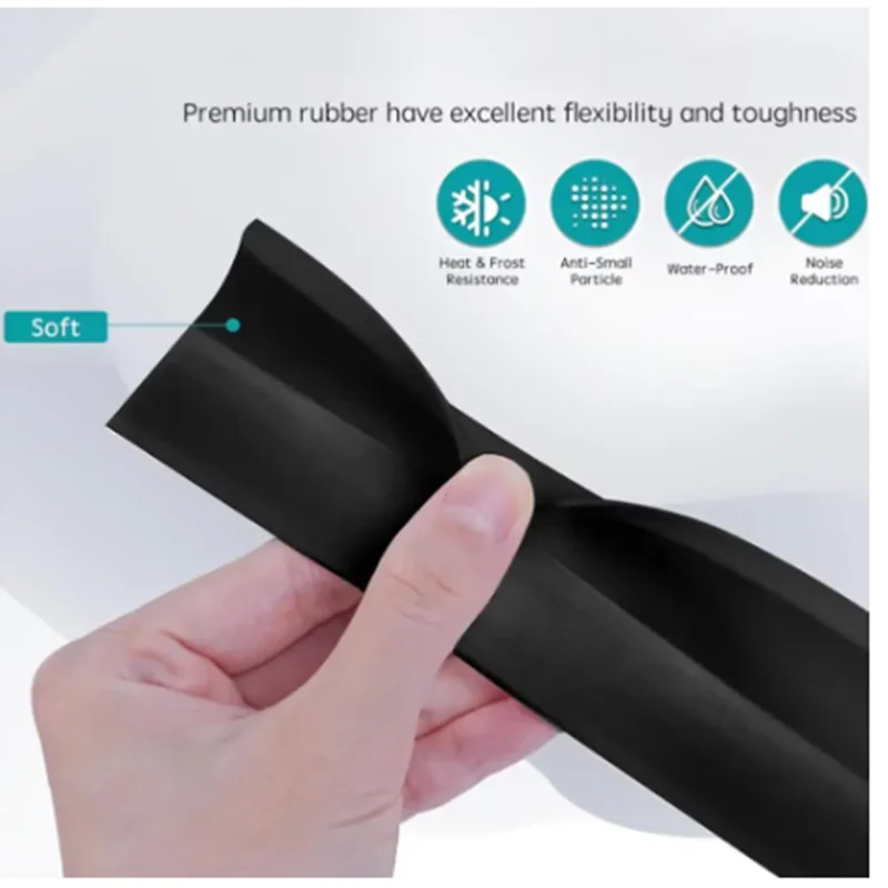 300cm Garage Door Sealing Strip Door Frame Rubber TPE Strip Weatherproof Blocker Sealer Home Window Protector Doorstop