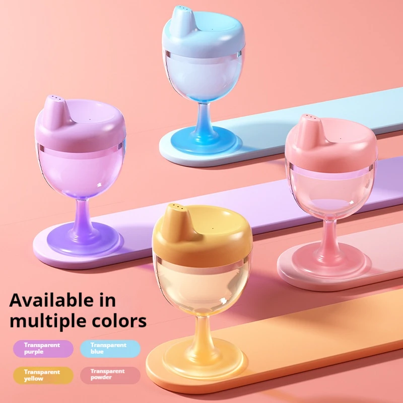 

Cheerful Birthday Party Cup: Plastic Goblet, Sippy Cup, Wine Glass, Beverage Mug & Milk Bottle With Lid for restaurants/cafes