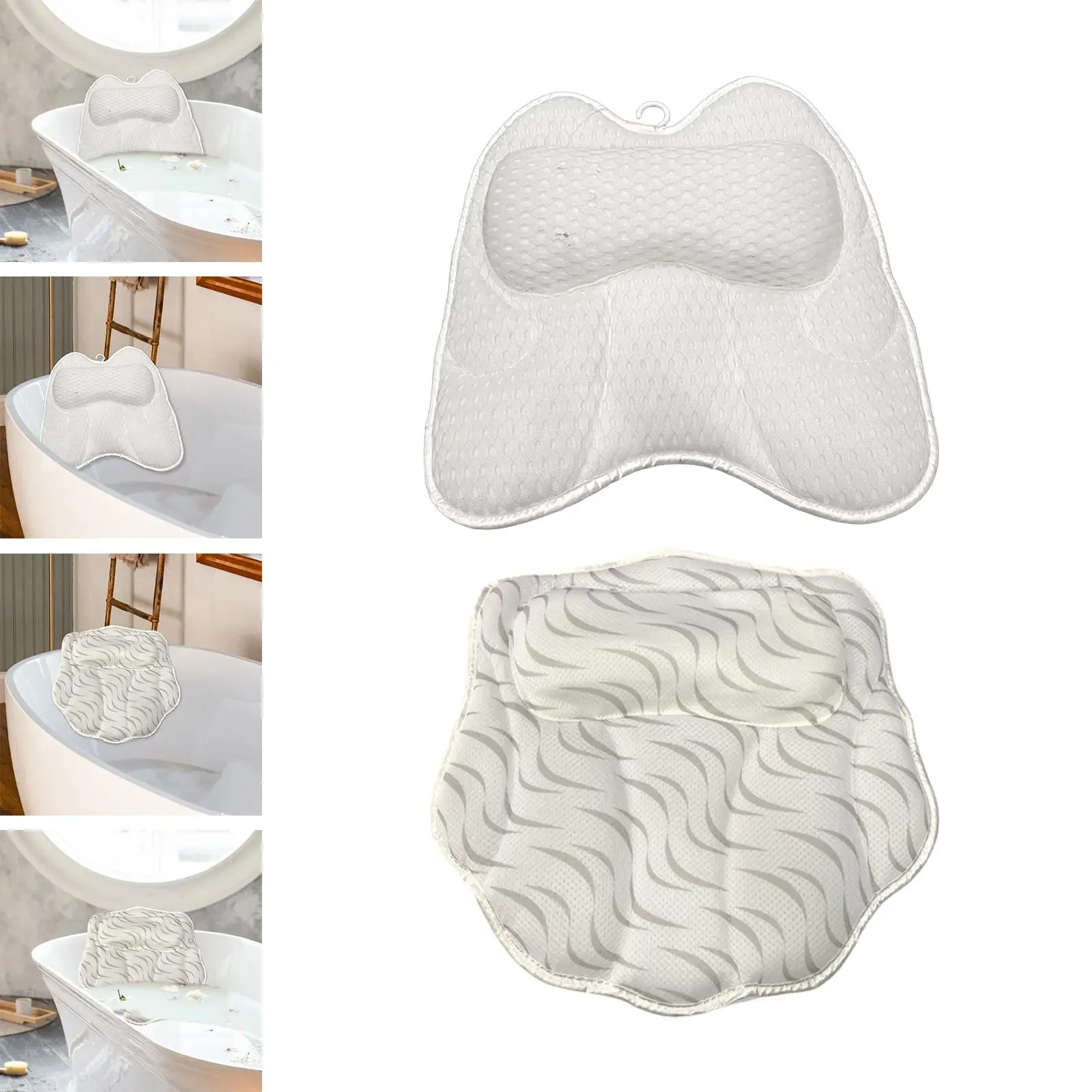 Almohada de baño, almohada para bañera, reposacabezas, almohada para bañera, cojín para bañera para apoyar la cabeza, la espalda, los hombros y el cuello
