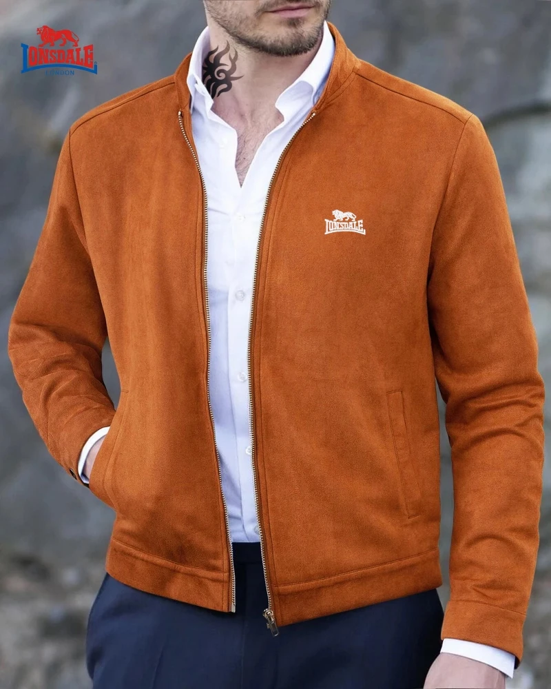 

LONSDALE новая мужская высококачественная куртка с воротником-стойкой на осень и зиму, модная и повседневная универсальная куртка-топ