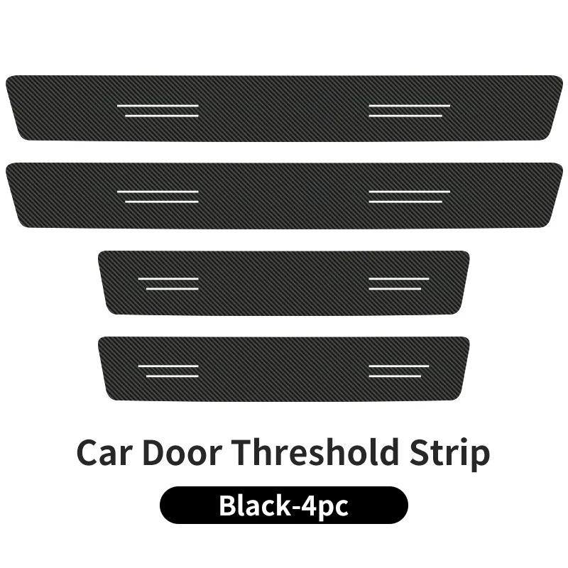 4PCS Car Door Sill Protective Films Stickers For Toyota Corolla Yaris Camry Prius RAV4 CHR Hilux Aygo Avensis Key Accessories