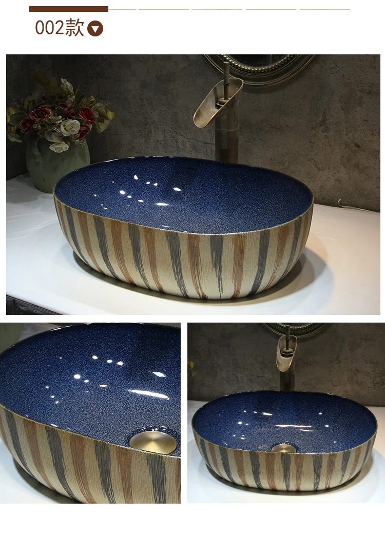 حوض مكافحة السيراميك مغسلة المنزلية حوض غسيل الحمام شرفة مغسلة