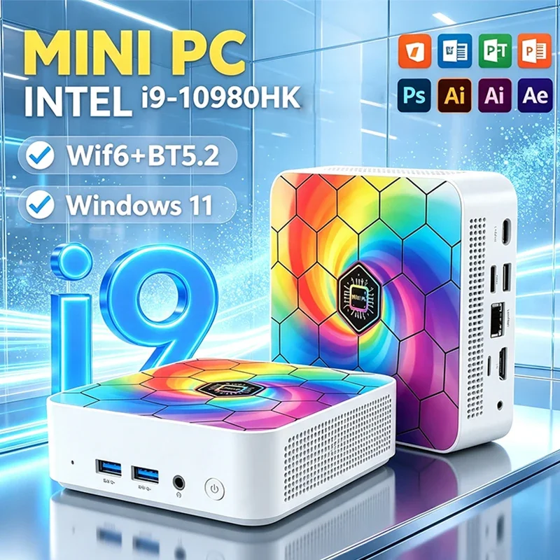 2026 Intel Core i9 10980HK N150 Mini PC Windows 11 16GB 32GB RAM 1TB 2TB SSD Gaming Computer WiFi6 BT5.2 Portable Desktop MiniPC