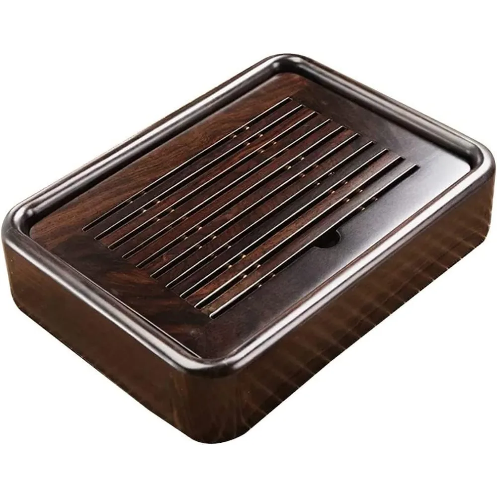 

Chinese Solid Wood Chinese Gongfu Tea Table Japanese Tea Serving Tray Box with Water Storage Removable Cleaning