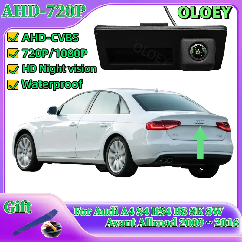 hd-リアカメラアウディ-a4-s4-rs4-b8-8k-8-ワットアバントオールロード-2009-〜-2016-トランクハンドルバックアップ駐車逆転カメラ