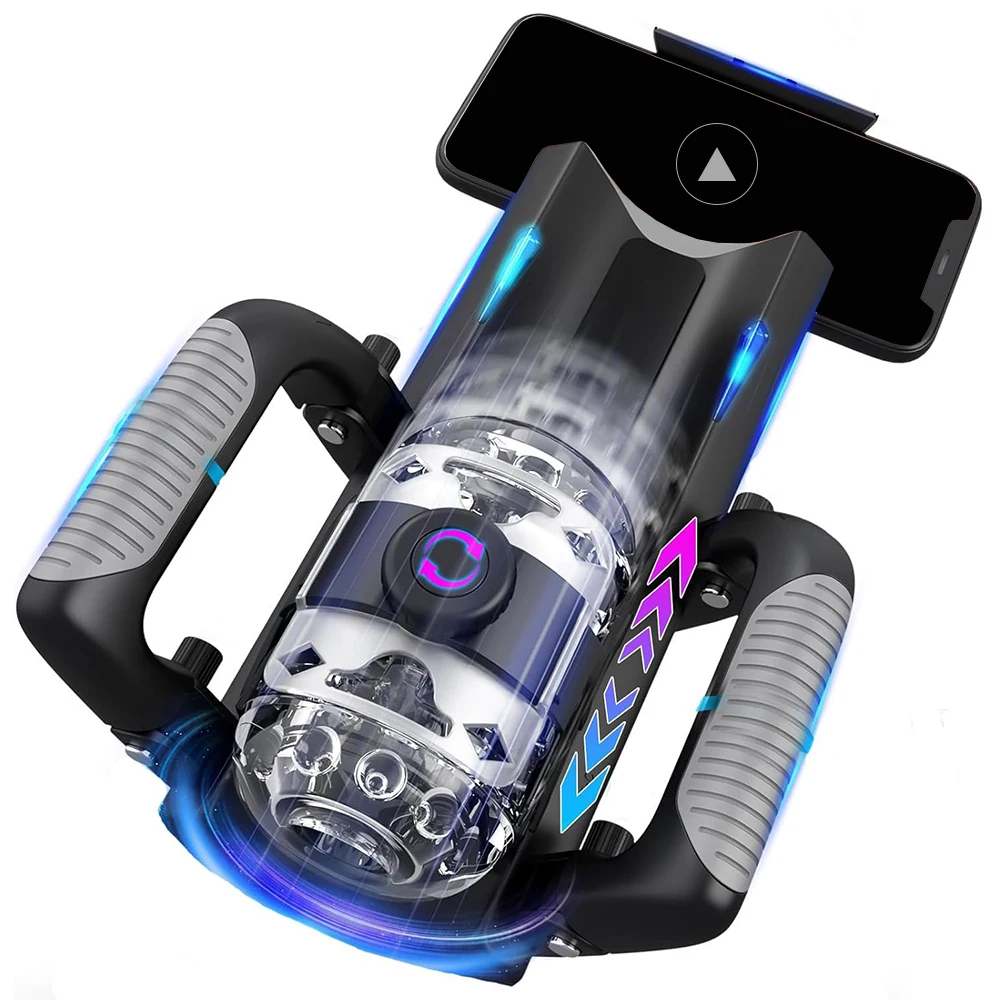 12cm 6-Segment Fixed-point Telescopic Automatic Male Masturbator Cup One-Key Burst Masturbation Cup Trainer Sex Toys for Men