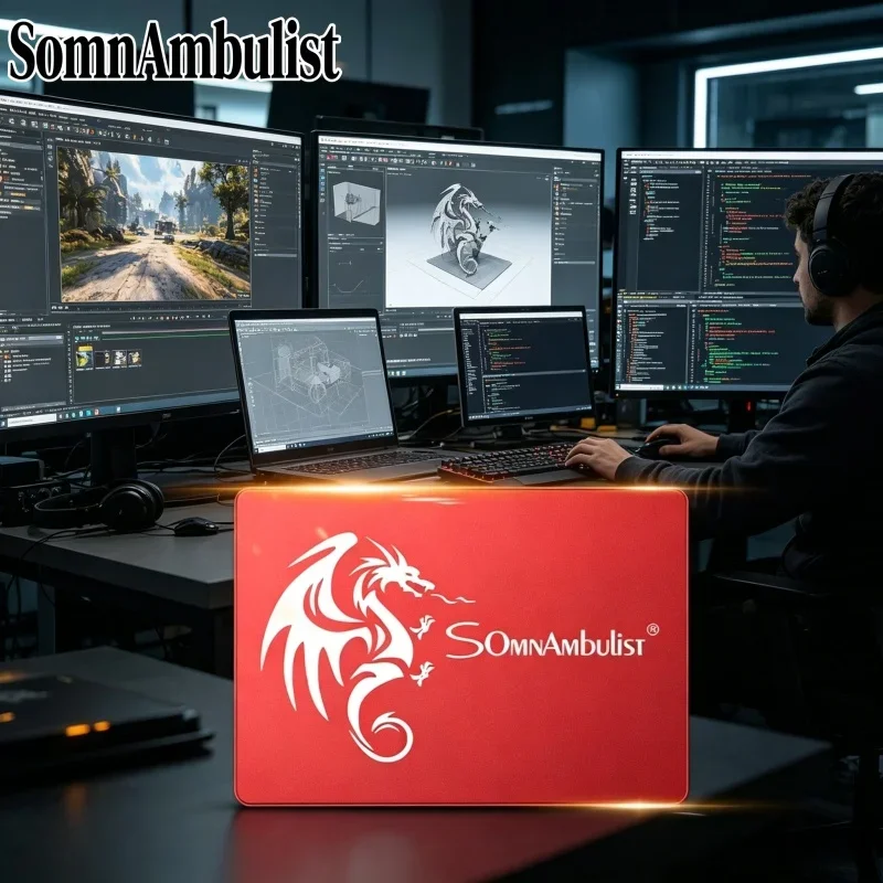 

SomnAmbulist 2026 New 2.5in SATA III SSD 64GB-512GB, Affordable Fast Boot for Laptop & AIO Computer