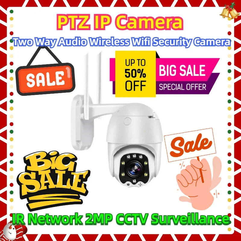 

Two Way Audio Wireless Wifi Security Camera IR Network 2MP CCTV Surveillance Outdoor Optional 1080P PTZ IP Camera