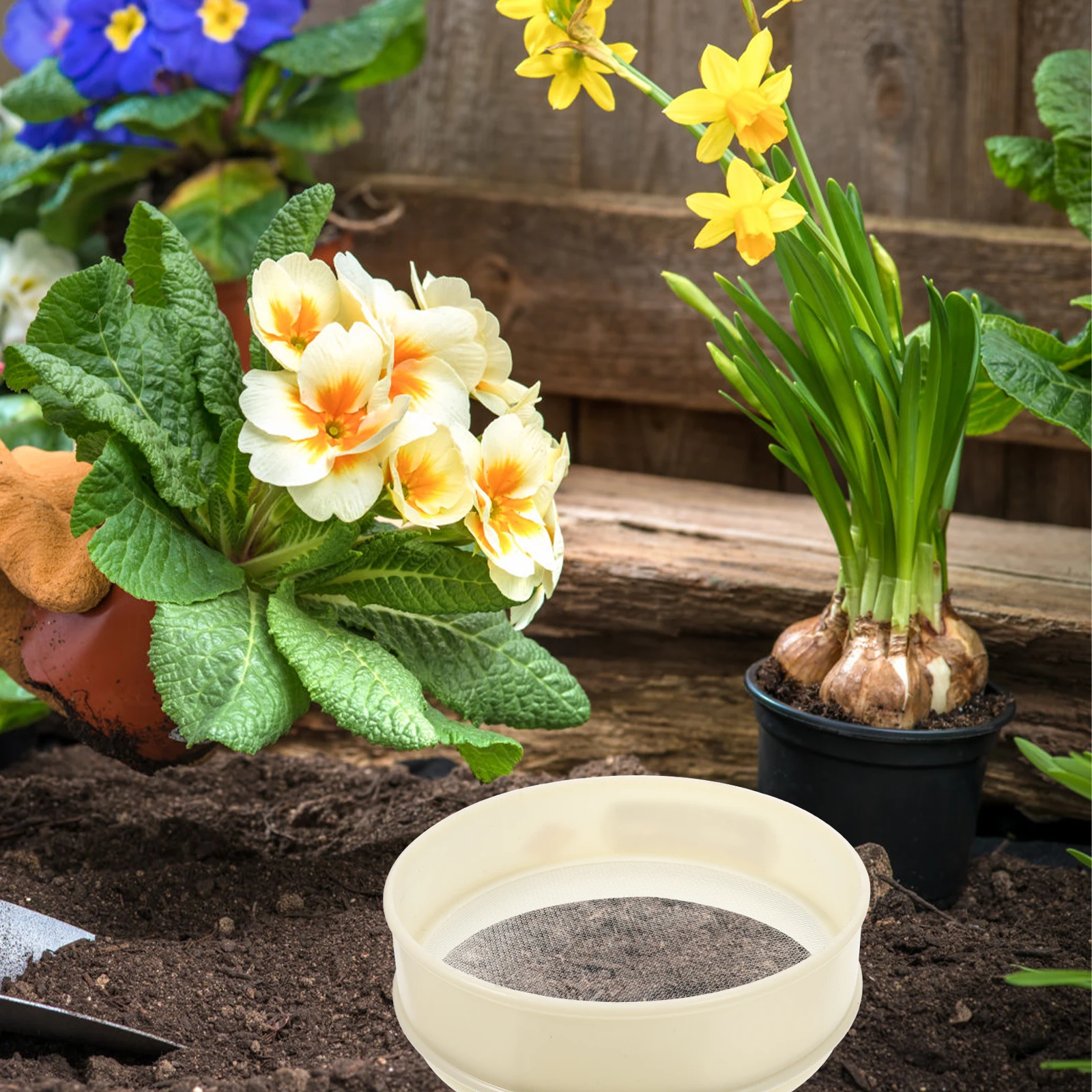 

Nylon Net Sieve S Sifter Garden Mesh Home Soil Strainer Filter H held Tool Toddler Non Spill Practical Sieve Strainer